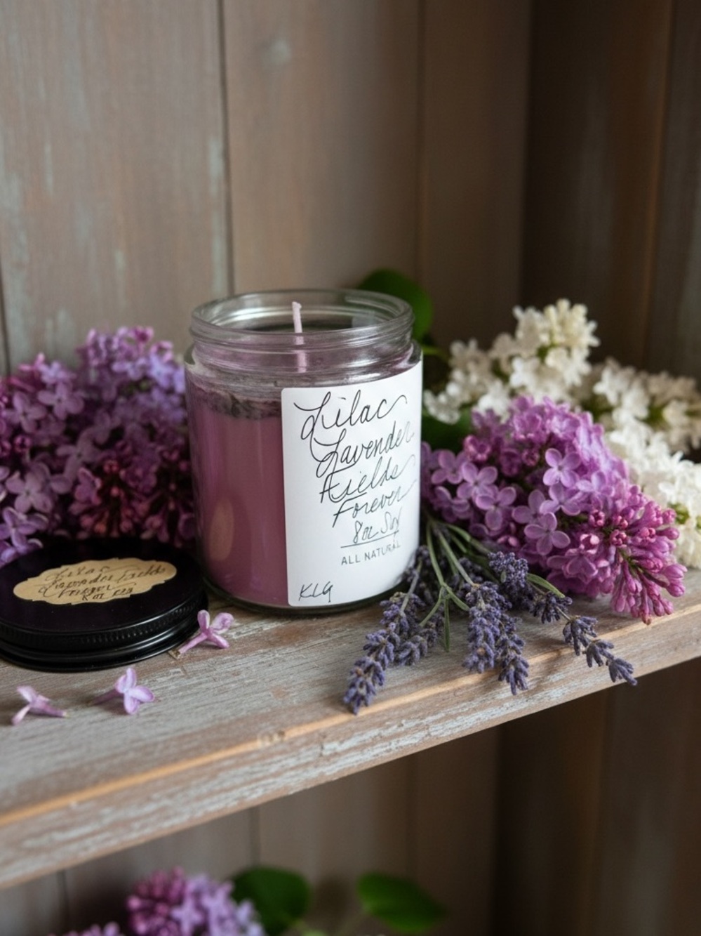 Handmade handpoured 8 oz Soy Lilac Lavender Scented Jar Candle - All Natural
NWT